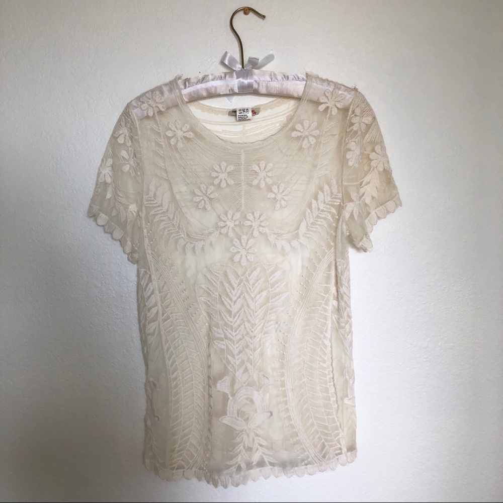 Sheer bohemian top